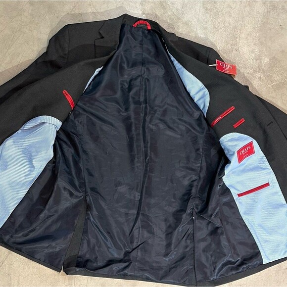 NWT CHAPS Men's Slim Fit 40R Gray Polyester Blend Blazer Sport Coat Jacket - Picture 13 of 16